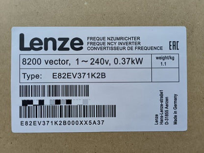 LENZE E82EV371K2B E82EV371-2B Inverter One ping