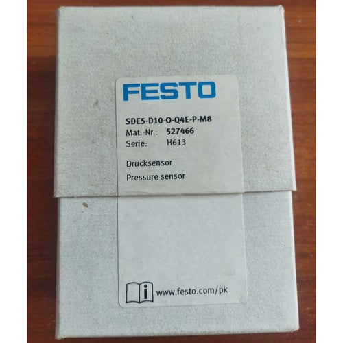 Festo SDE5-D10-O-Q4E-P-M8 527466 Pressure Sensor One SDE5D10OQ4EPM8