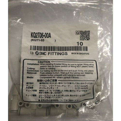 10PCS SMC KQ2T06-00A KQ2T0600A Fittings Free Shipping