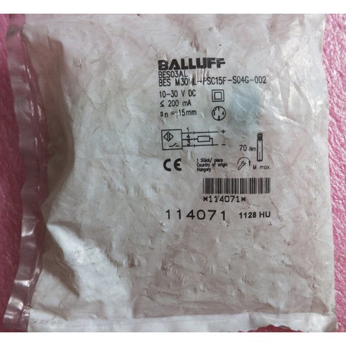 BALLUFF BES M30ML-PSC15F-S04G-002 Inductive Sensor One Free Shipping