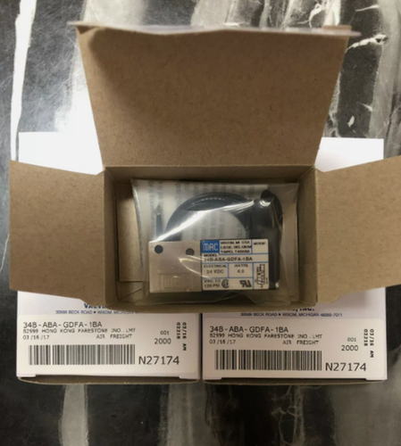MAC 34B-ABA-GDFA-1BA Solenoid Valve One 34BABAGDFA1BA