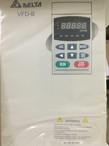 1PC Delta VFD075B43A Open/Closed Loop Vector 3 Phase 460V Input 10HP Motor