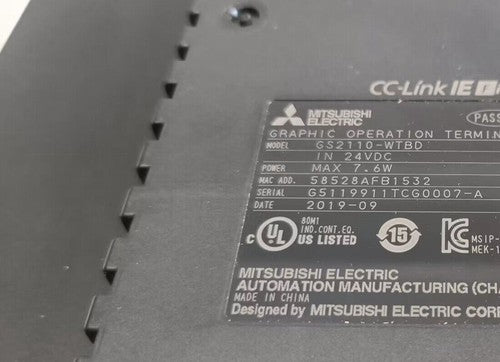 Mitsubishi GS2110-WTBD Touch Screen One ping GS2110WTBD