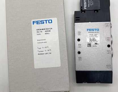 Festo CPE18-M1H-5LS-1/4 163146 Solenoid Valve One CPE18M1H5LS1/4