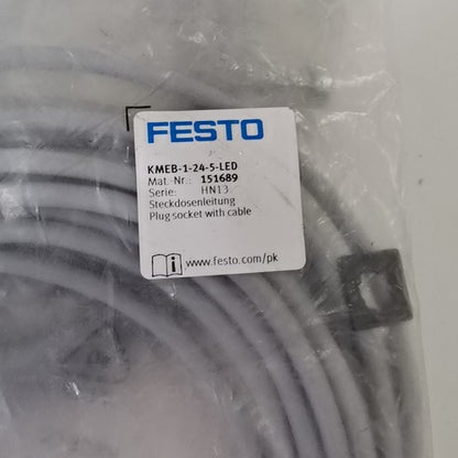 Festo KMEB-1-24-5-LED 151689 With Cable Socke One Free Shipping KMEB1245LED