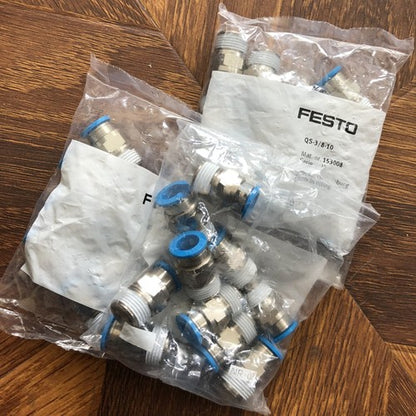 10PCS/1bag Festo QS-3/8-10 153008 Fittings Free Shipping QS3/810
