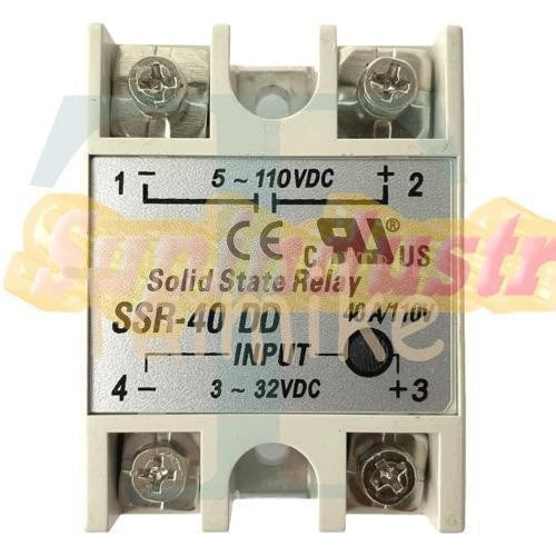For FOTEK SSR-40DD DC-DC 40A Solid State Relay Input 3-32VDC Output 5-60VDC