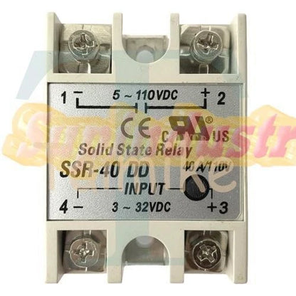 For FOTEK SSR-40DD DC-DC 40A Solid State Relay Input 3-32VDC Output 5-60VDC