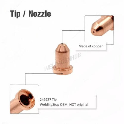 10pcs 249927 Plasma Cutting Tip Nozzle 30A for Miller XT30 XT40 Cutter Torch#I