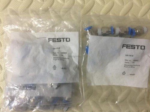 10PCS/1bag Festo QS-1/8-6 153002 Fittings Free Shipping QS1/86