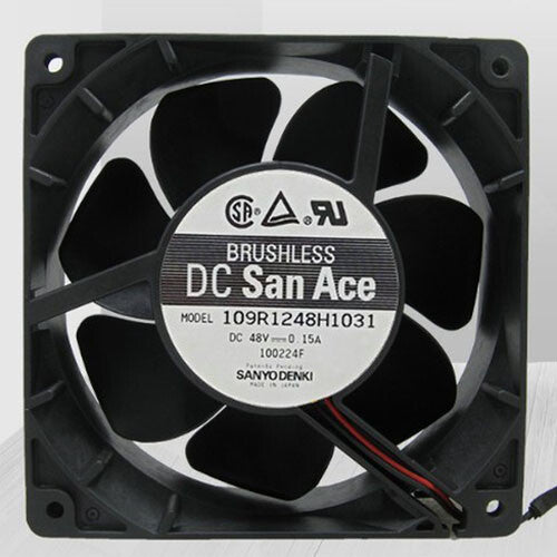 Sanyo 109R1248H1031 12038 48V 0.15A 12CM 3-wire mute inverter cooling fan