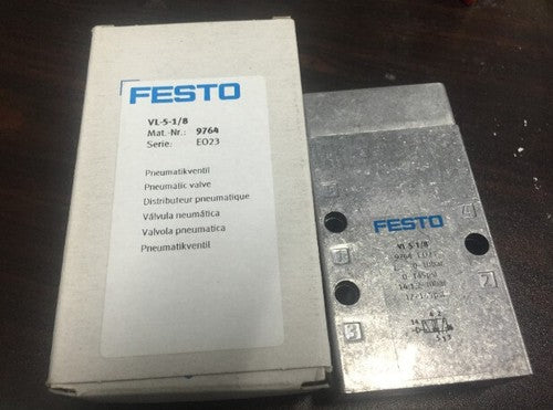Festo VL-5-1/8 9764 Pneumatic Valve One Free Shipping VL51/8