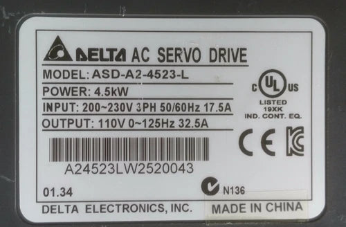 Delta ASD-A2-4523-L Servo Driver One ping ASDA24523L