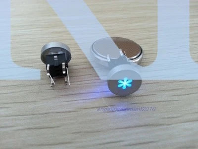30pcs Blue Led Dia 10mm Cap * 12V Momentary Tact Push Button Switch