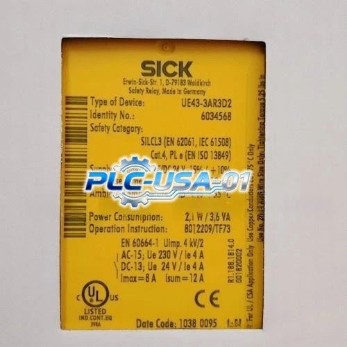 UE43-3AR3D2 1PCS SICK UE43-3AR3D2 Safety Main Module Fast delivery