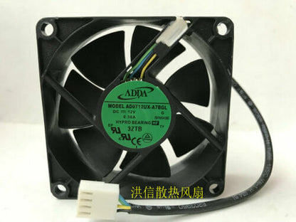 new 1pcs ADDA AD0712UX-A7BGL DC12V 0.30A 7025 7CM cooling fan