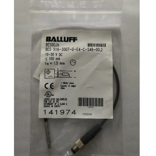 BALLUFF BES 516-3007-G-E4-C-S49-00,2 BES00JH Inductive Sensor One