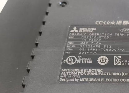 Mitsubishi GS2110-WTBD Touch Screen One ping GS2110WTBD