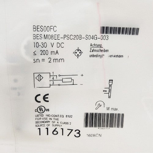 BALLUFF BES M08EE-PSC20B-S04G-003 Sensor One Free Shipping