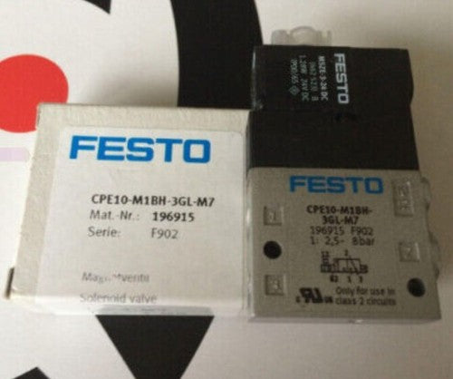 Festo CPE10-M1BH-3GL-M7 196915 Solenoid Valve One CPE10M1BH3GLM7