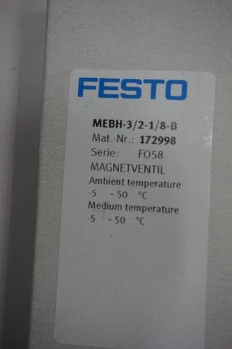 Festo MEBH-3/2-1/8-B solenoid valve 172998 One Free Shipping