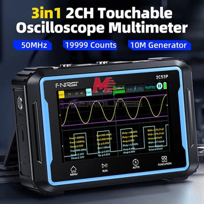 FNIRSI 2C23T / 2C53T Smart Digital Oscilloscope Multimeter Signal Generator #cx