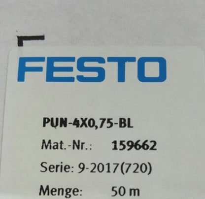 Festo PUN-4X0,75-BL 159662 Plastic Tubing 50M One Free Shipping