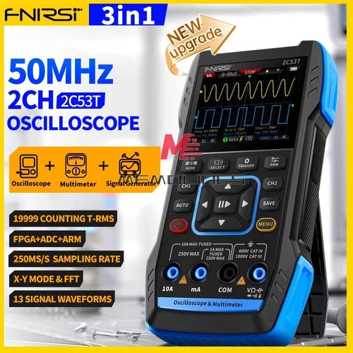 FNIRSI 2C23T / 2C53T Smart Digital Oscilloscope Multimeter Signal Generator #cx