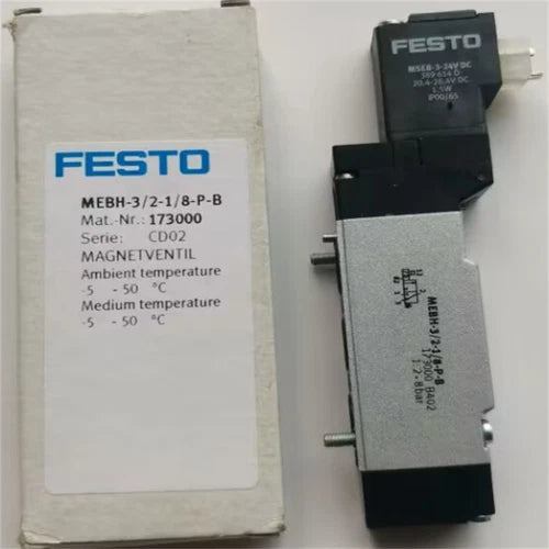 Festo MEBH-3/2-1/8-P-B 173000 Solenoid Valve One Free Shipping