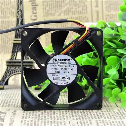FOXCONN PV802512M 8025 DC12V 0.22A 8CM 3-Wire Cooling Fan