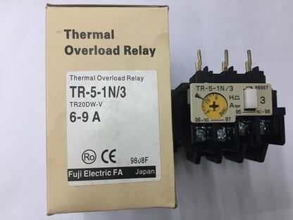 Fuji TR-5-1N/3 6-9A Thermal Overload Relay TR51N/3 1PC Free Shipping