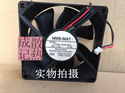 1pcs NMB 3110RL-05W-B50 8025 24V 0.18A 8CM 2-wire inverter cooling fan