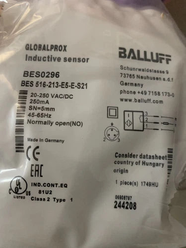 BALLUFF BES 516-213-E5-E-S21 Inductive Sensor One Free Shipping
