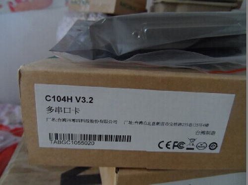1PC  MOXA C104H/PCI 4-port RS-232 Multi-serial Card with Cable