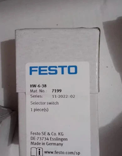 Festo HW-6-38 7199 Selector Switch One HW638
