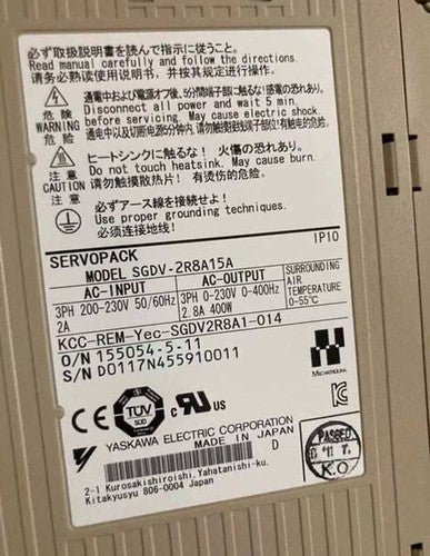 Yaskawa SGDV-2R8A15A Servo Driver 1PC SGDV2R8A15A ping