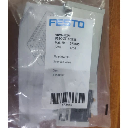 Festo VUVG-B14-P53C-ZT-F-1T1L 573485 Solenoid Valve One VUVGB14P53CZTF1T1L