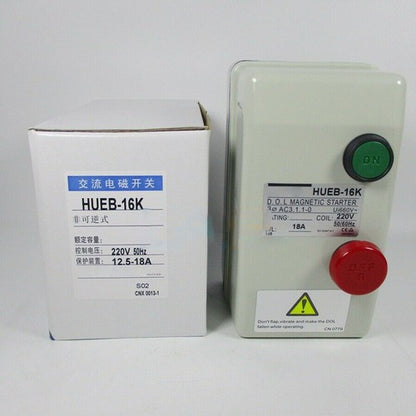 1PC  TECO HUEB-16K 12.5-18A 220V Control Motor Magnetic Starter