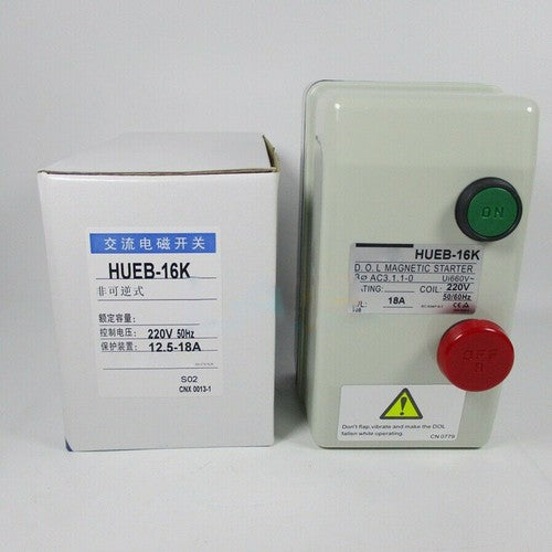 1PC  TECO HUEB-16K 12.5-18A 220V Control Motor Magnetic Starter