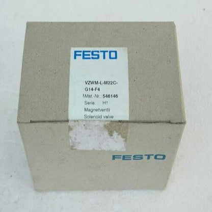 Festo VZWM-L-M22C-G14-F4 546146 Solenoid Valve One VZWMLM22CG14F4