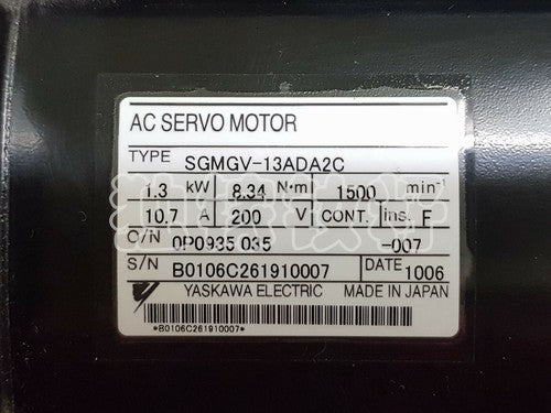 1PC Yaskawa SGMGV-13ADA2C Servo Motor SGMGV13ADA2C ping