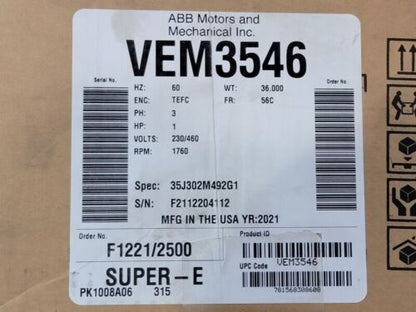 Baldor VEM3546 General Purpose Motor – Baldor VEM3546 General Purpose Motor - BALDOR
