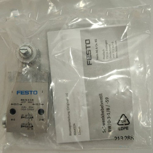 Festo RW/O-3-1/8 4937 Roller Lever Valve One Free Shipping RW/O31/8