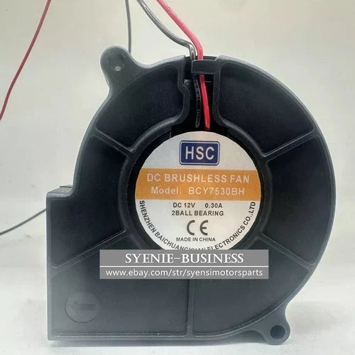 1 PCS Fan 2 wire blower fan cooling fan BCY7530BH DC12V0.30A 7CM #ke