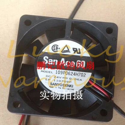 1pcs SANYO 109P0624H702 DC24V 0.06A 60*60*15 inverter fan