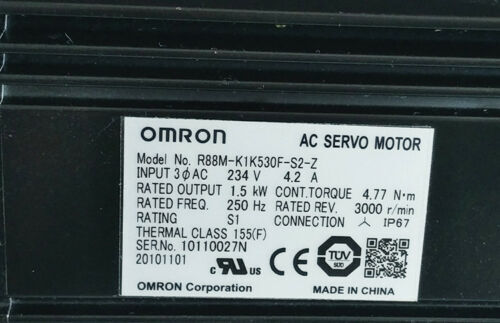 Omron R88M-K1K530F-S2-Z Servo Motor  One R88MK1K530FS2Z ping