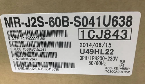 1PC Mitsubishi MR-J2S-60B-S041U638 Servo Drive MRJ2S60BS041U638
