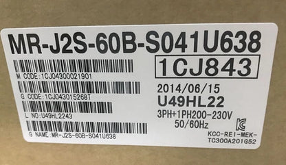 1PC Mitsubishi MR-J2S-60B-S041U638 Servo Drive MRJ2S60BS041U638