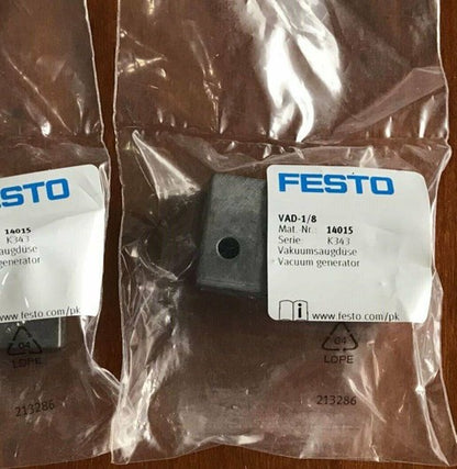 Festo VAD-1/8 14015 Vacuum Generator  One VAD1/8 Free Shipping