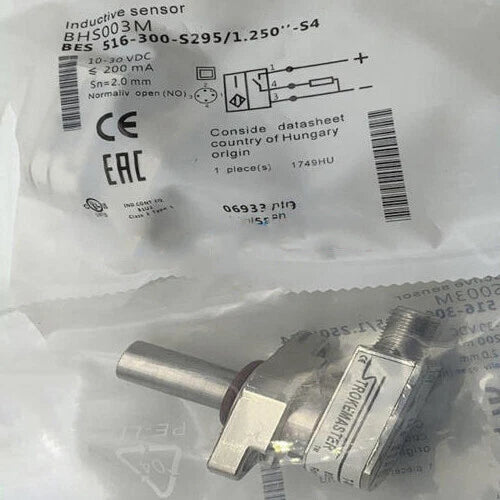BALLUFF High Voltage Proximity Switch BES 516-300-S295/1.250"-S4 sensor One